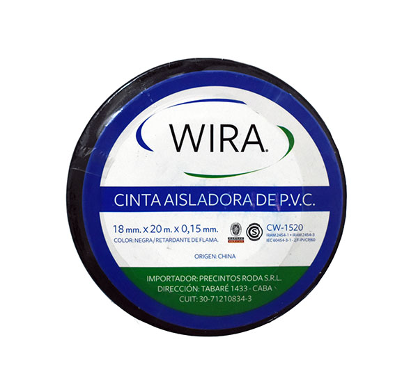 CINTA PVC WIRA 18MM20M15MI NG